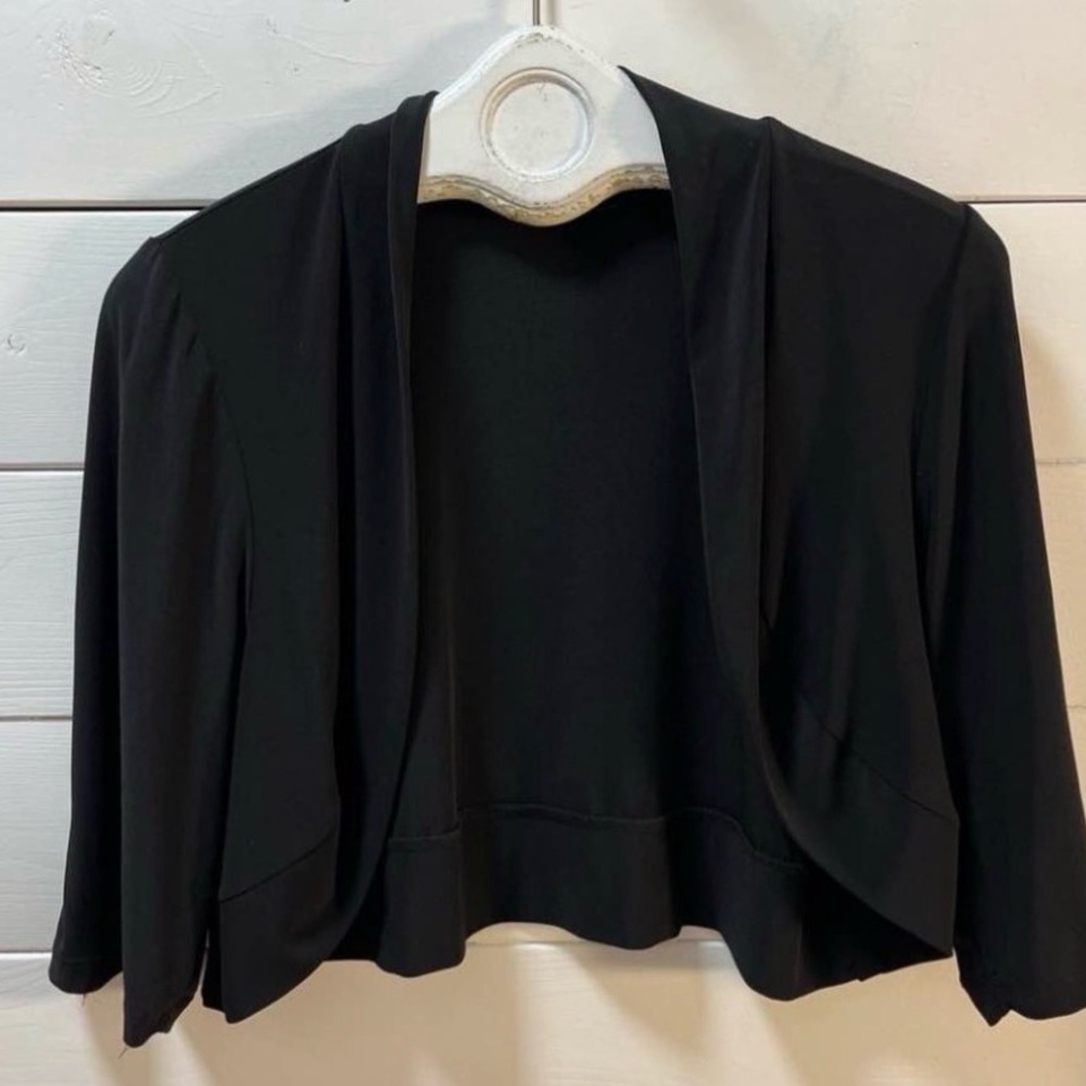 PENNINGTONS Black 3/4 Sleeve Open Bolero Size XL